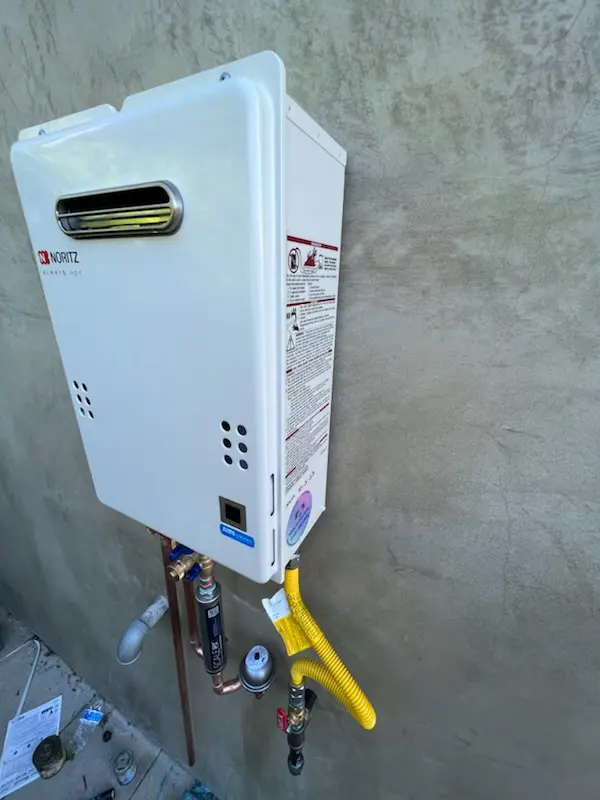 Tankless water heater installation for Ryderwood homes